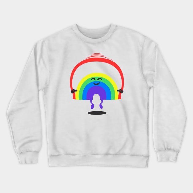 Rainbow Jump Rope Crewneck Sweatshirt by boostr29